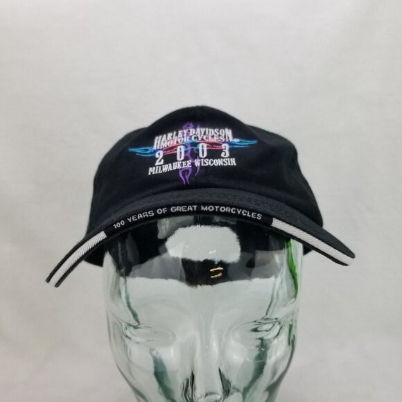 ✅2003 Harley Davidson Motorcycles Milwaukee Wisconsin 100th Anniversary Hat Cap - Picture 4 of 9